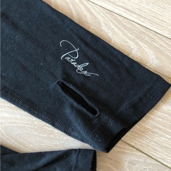 Paradox Merino Blend DriRelease Running 1/4 Zip Long Sleeve Top in Black Size L - Picture 5 of 11